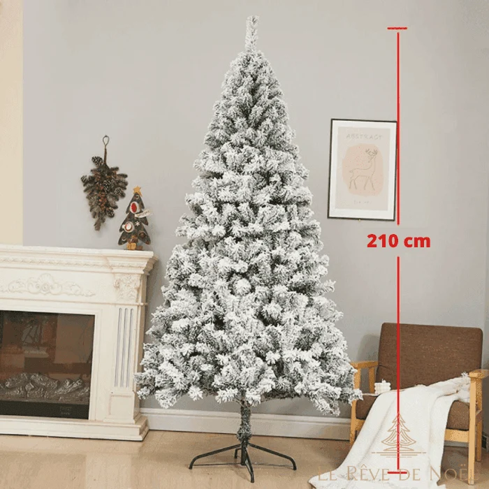 Sapin de Noël artificiel blanc - 210 cm