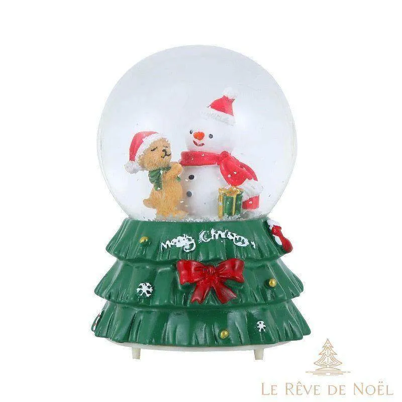 Boule à Neige lumineuse Sapin