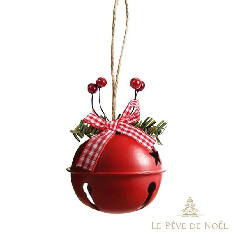 Cloche Grelot Rouge de Noël