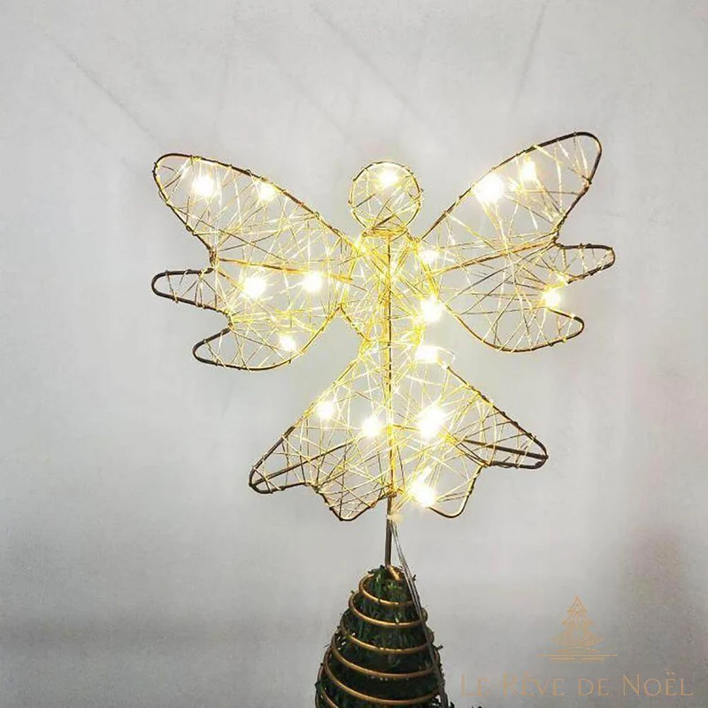 Cimier de sapin de Noël lumineux Ange