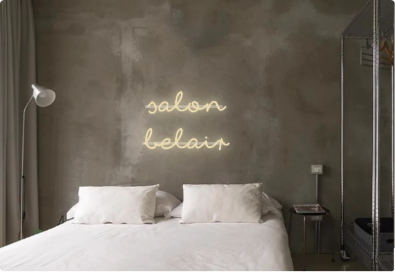 Custom text: salon belair