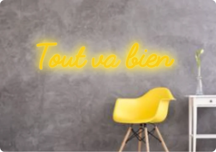 Custom text: Tout va bien