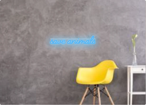 Custom text: save animals