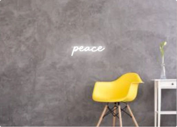 Custom text: peace