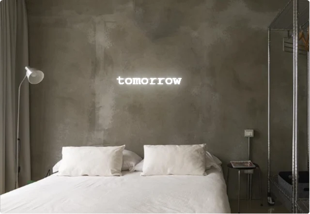 Custom text: tomorrow