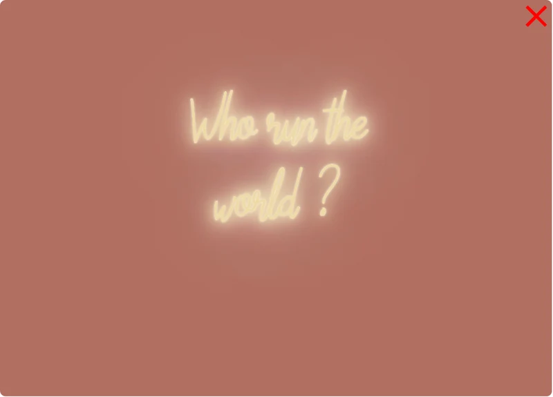 Custom text: Who run the world ?