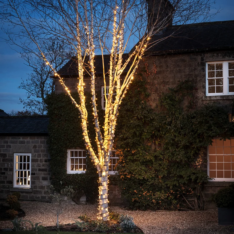 Guirlande Lumineuse Pro Connect IP67 de 105m 1050 LED Blanc Chaud Câble Noir Raccordable