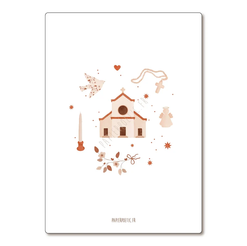 Carte Postale / Card "Félicitations baptême"