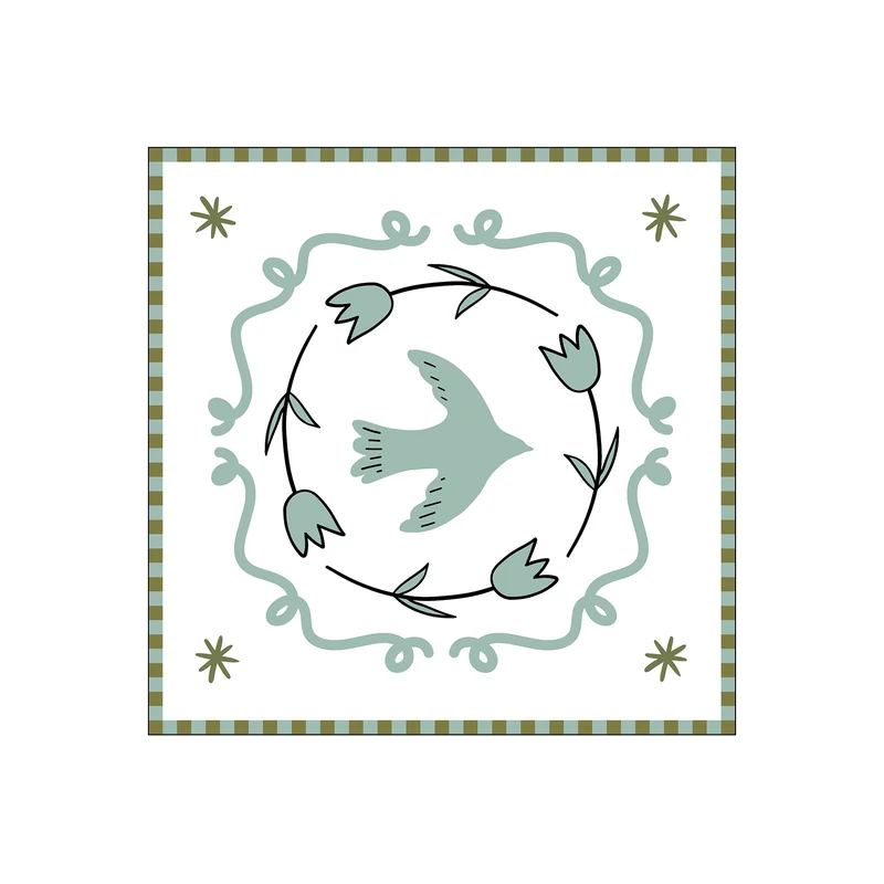 Serviette papier colombe bleu x20
