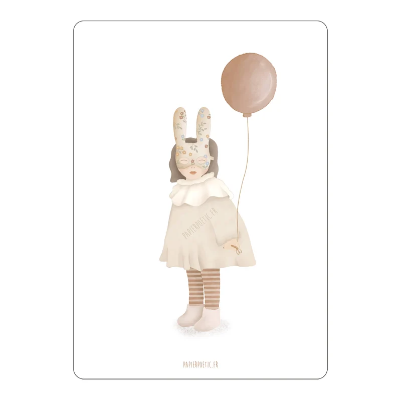 Carte/Card "L'Enfant Lapin"
