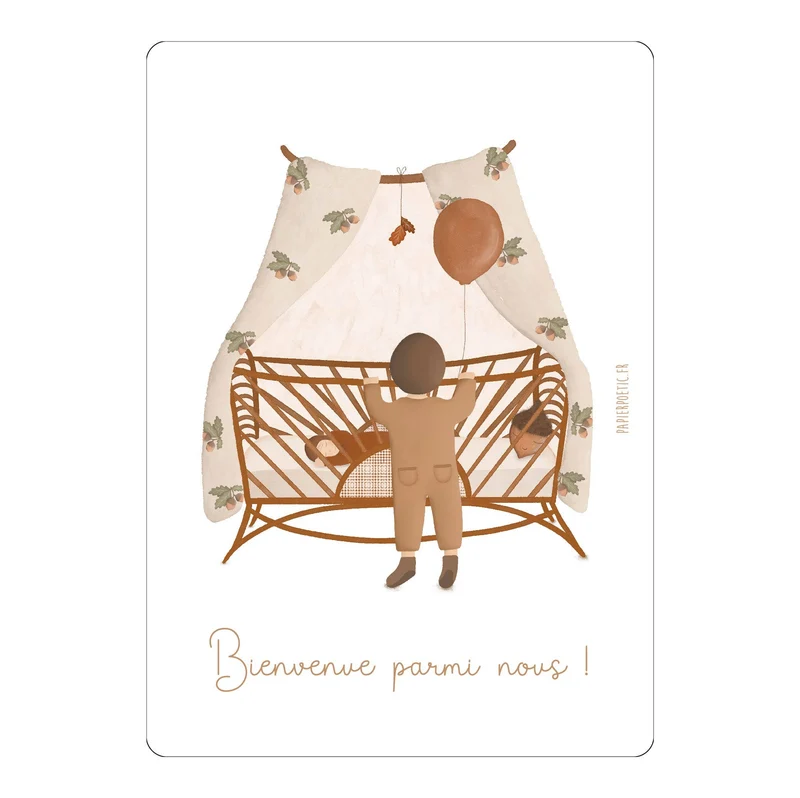 Carte Postale / Card "Bienvenue parmi nous" automne