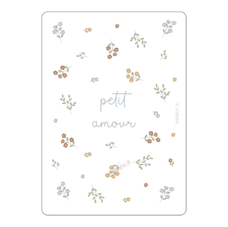 Carte/Card "Petit Amour Fleuri"