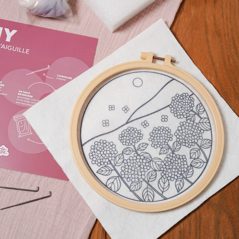 Kit DIY feutrage à l'aiguille Hortensia