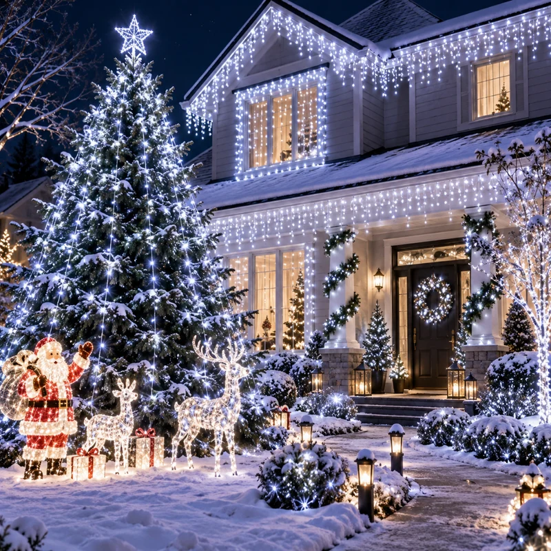 Guirlande Lumineuse de Noël 10 m – Lot de 2