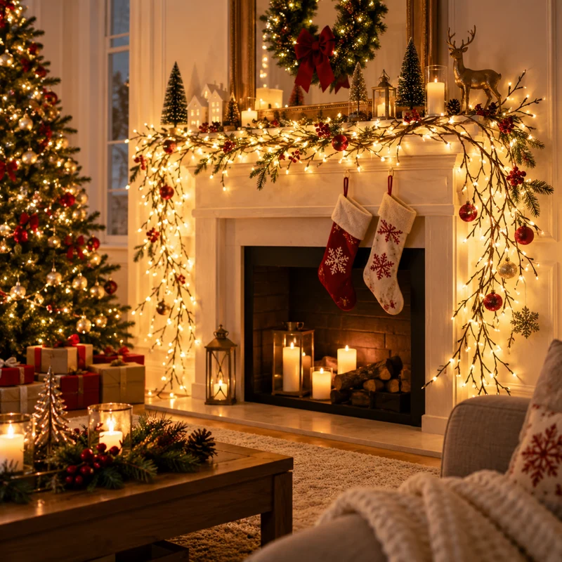 Branche Lumineuse 144 LED – Décoration de Noël