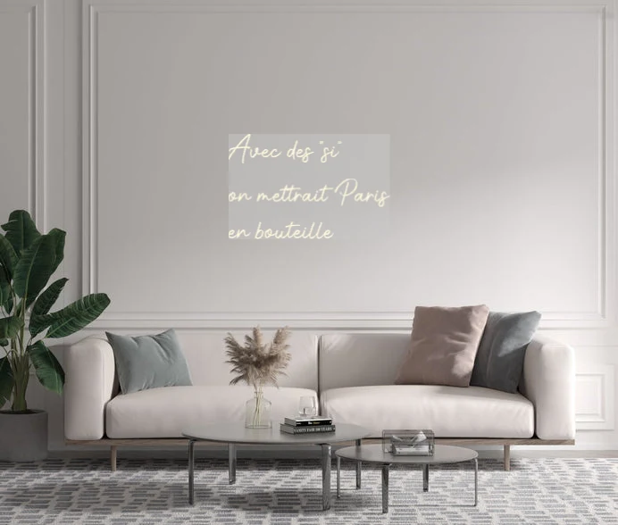Custom text: Avec des "si" on mettrait Paris en bouteille