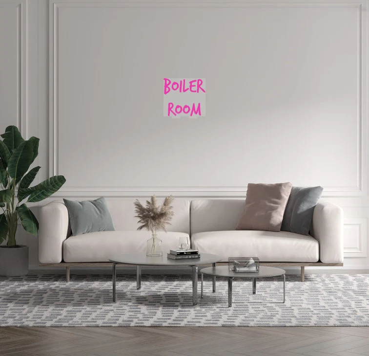 Custom text: BOILER ROOM