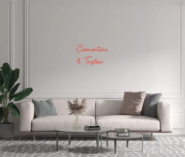 Custom text: Clémentine & Tristan