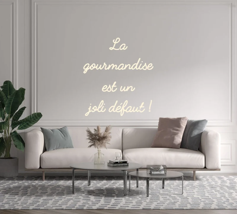 Custom text: La gourmandise est un joli défaut !