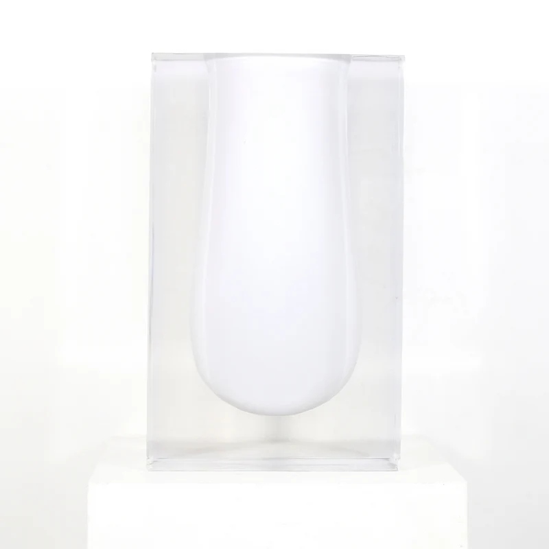 Vase Cubique Blanc
