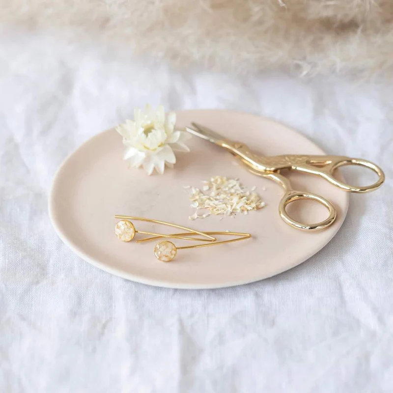 Kit DIY grandes boucles d'oreilles blanches