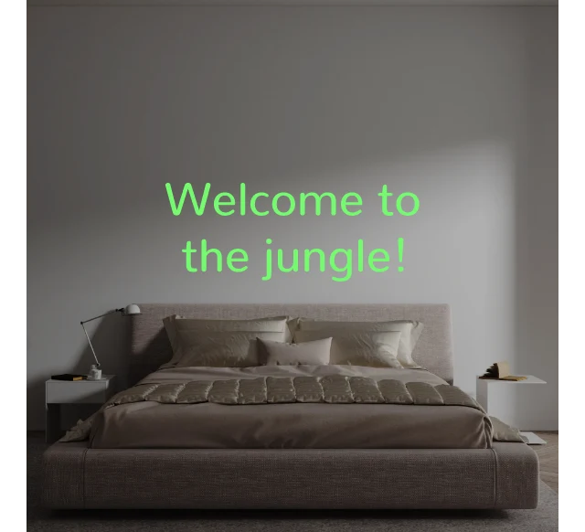 Custom text: Welcome to the jungle!