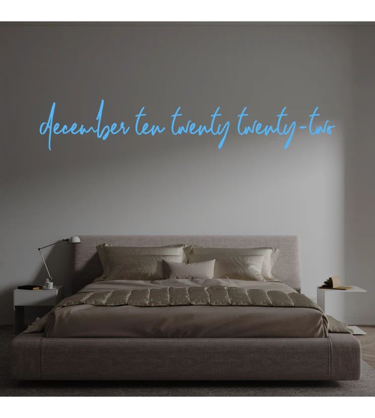Custom text: december ten twenty twenty-two