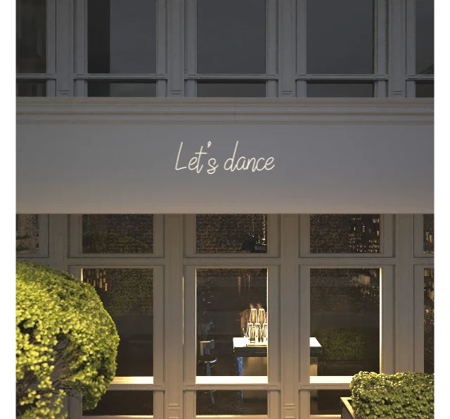 Custom text: Let's dance