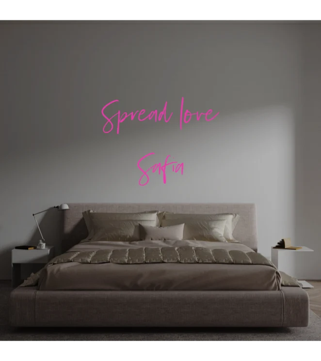 Custom text: Spread love Safia