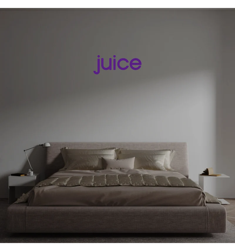 Custom text: juice