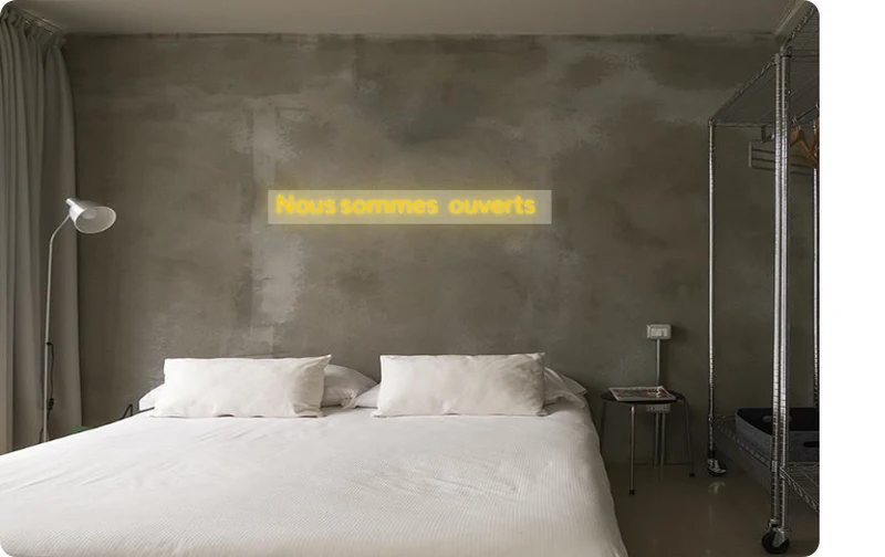 Custom text: Nous sommes ouverts