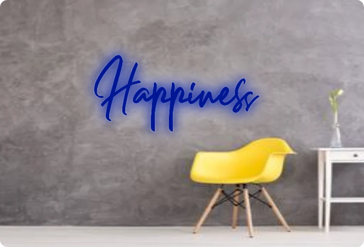 Custom text: Happiness
