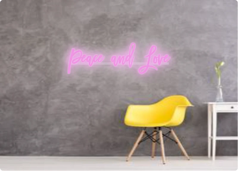 Custom text: Peace and Love