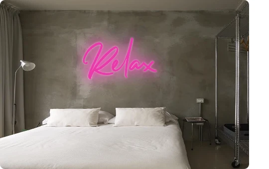 Custom text: Relax