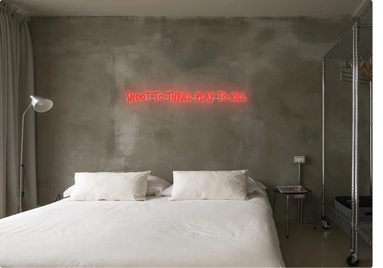 Custom text: Shoot to thrill play to kill