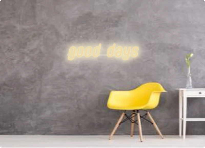 Custom text: good days