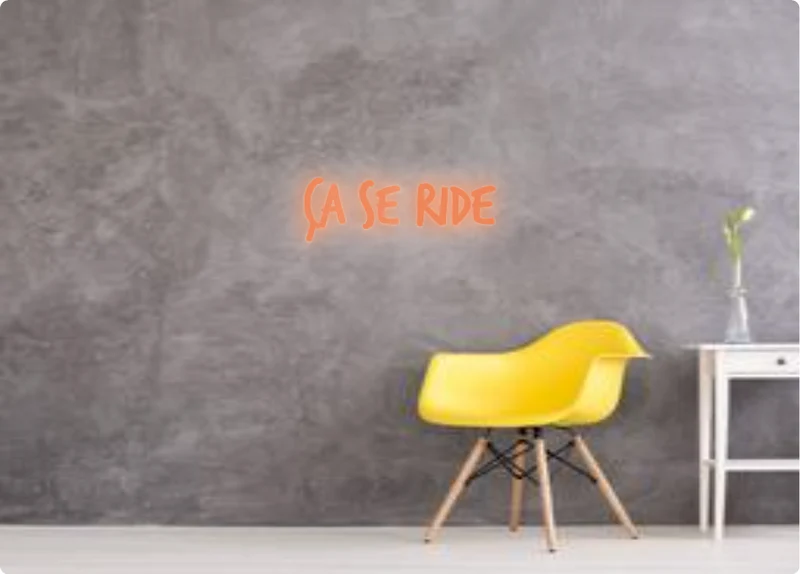 Custom text: Ça se ride