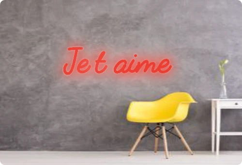 Custom text: Je t aime