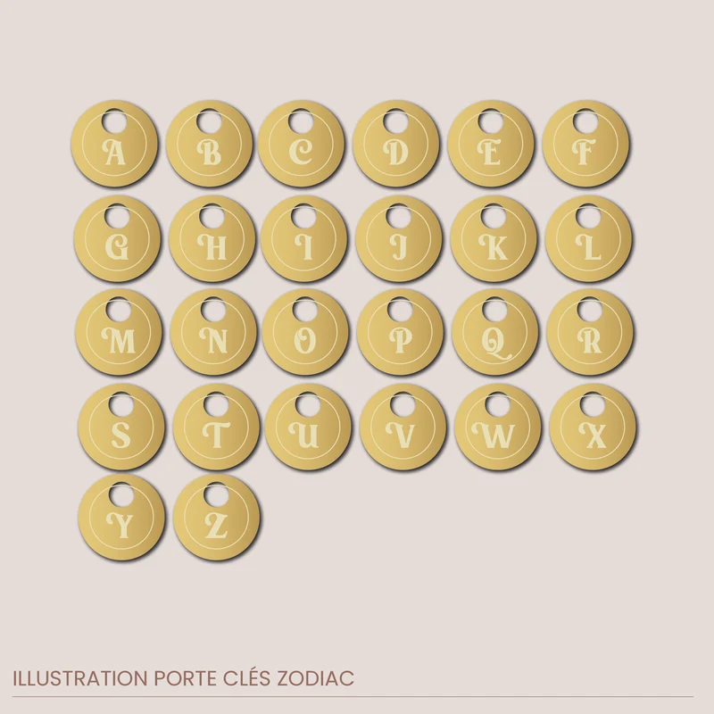 Porte clés "Zodiac" Bois