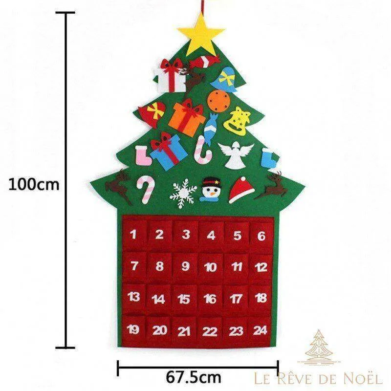 Calendrier de l'avent en feutrine