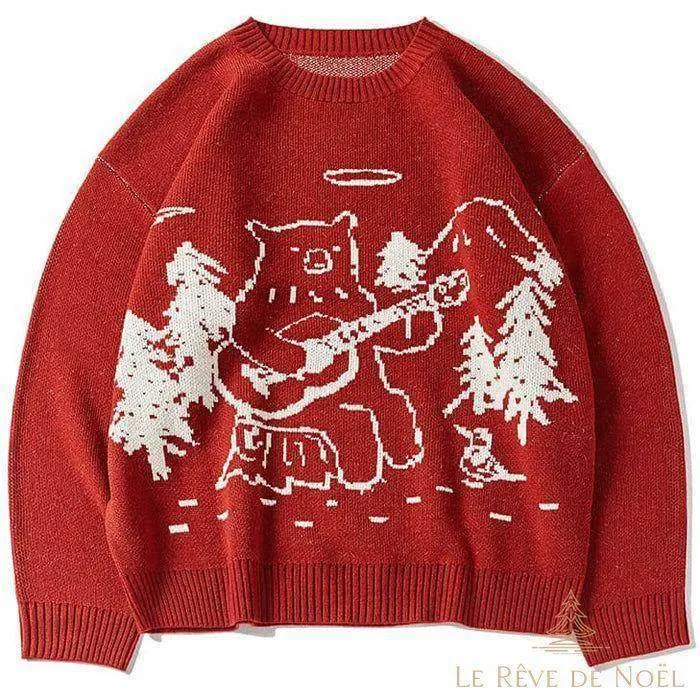 Pull de Noel Ours à la Montagne