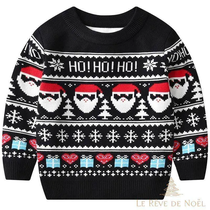 Pull de Noel enfant Père Noël - Ho Ho Ho