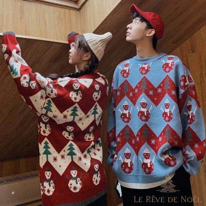 Pull de Noel Couple Assorti