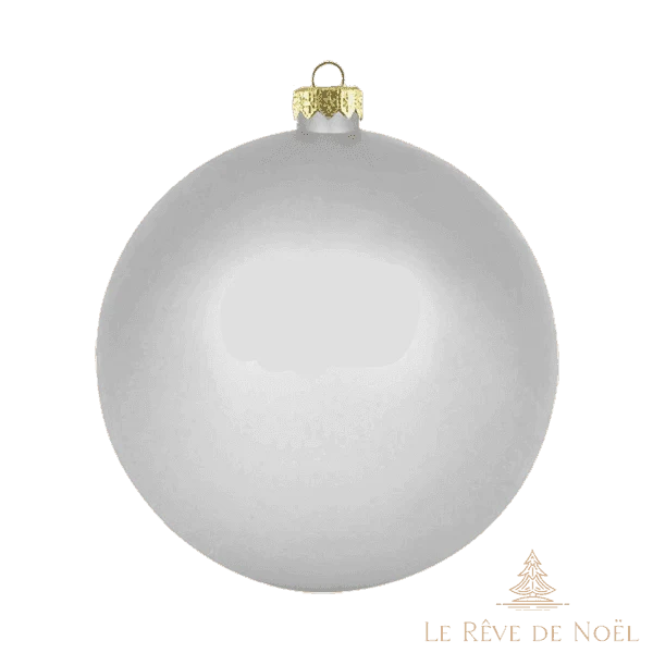 Lot de 4 boules de Noël mates 10 cm - Argent
