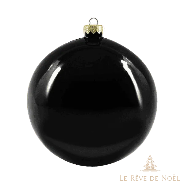 Boule de Noël brillante XXL noire