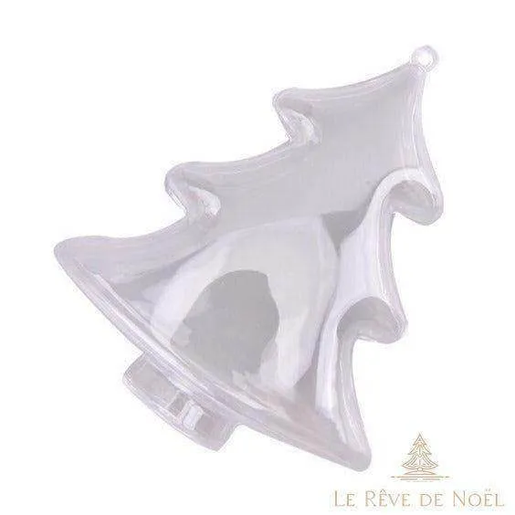 Sapin transparent en deux parties plastique