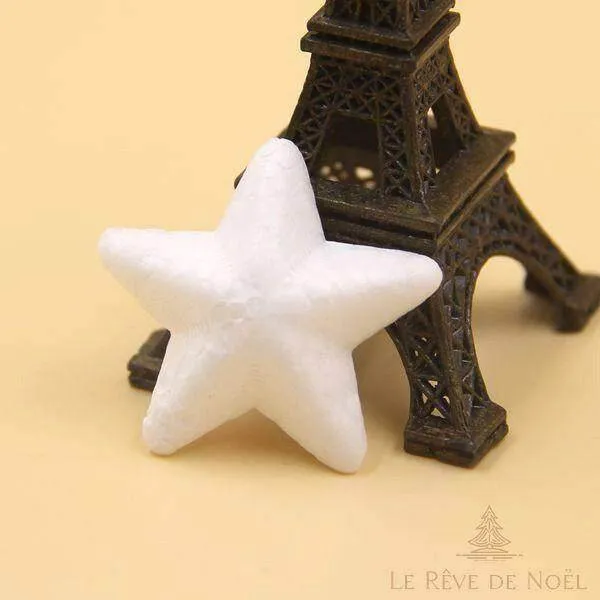 Forme en polystyrène : étoile de Noël 50 pièces