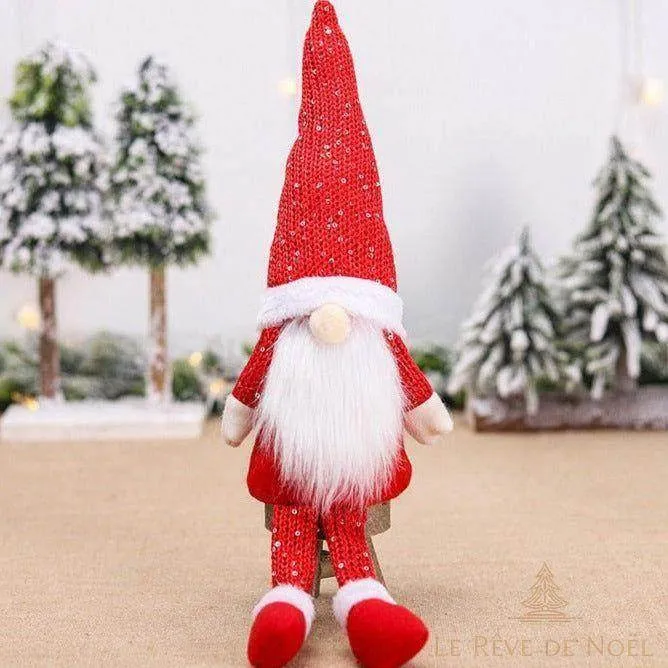 Gnome de Noël rouge