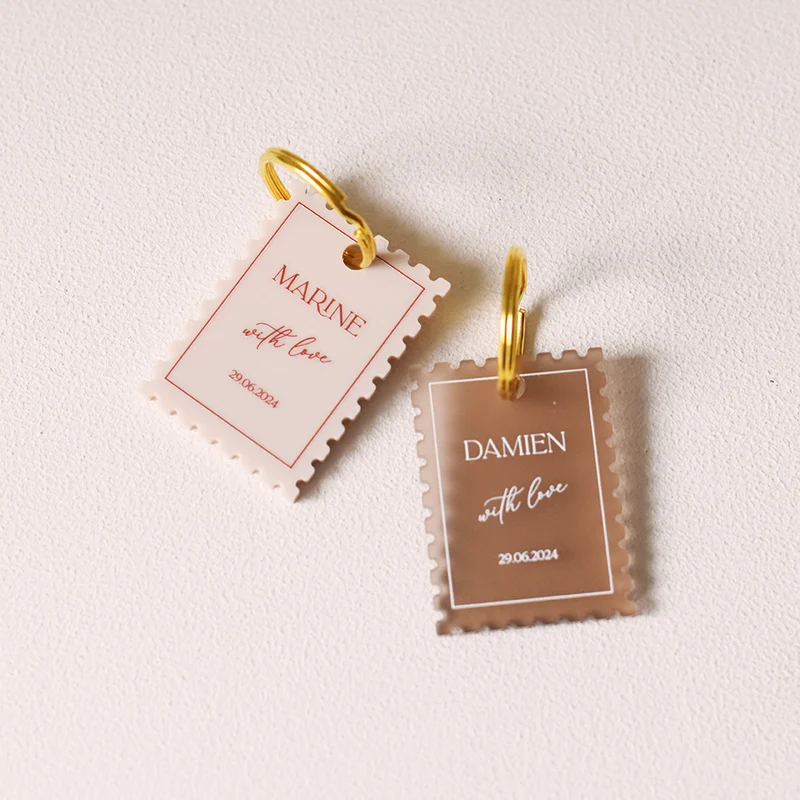 Porte-clés Marque place Timbre "Jessica"