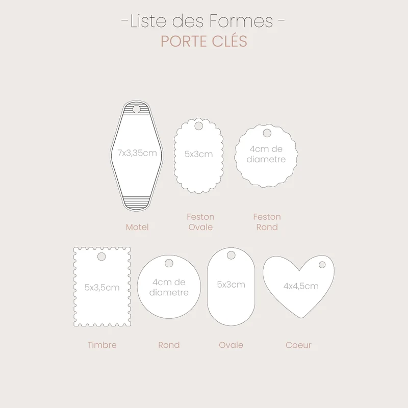 Porte-clés nominatifs sur-mesure